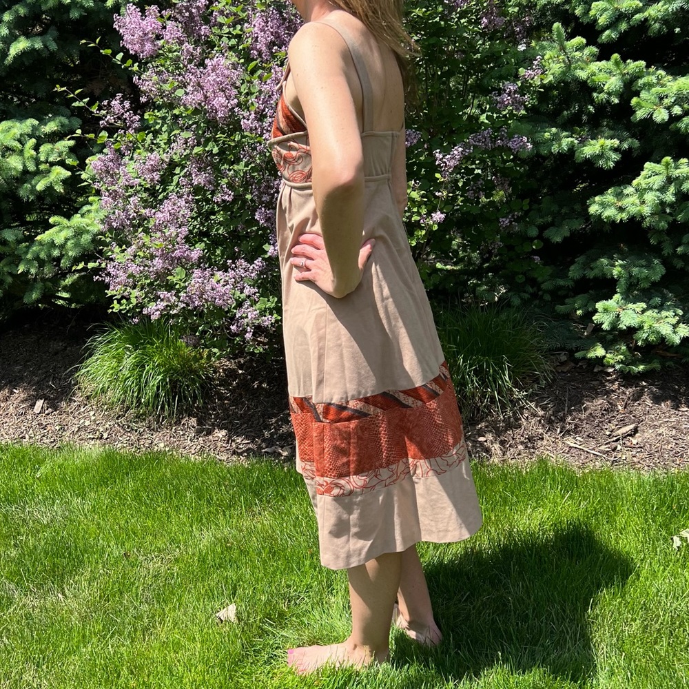 Vintage 70’s Boho Mixed Print Sheath Dress! EUC! - Picture 11 of 16